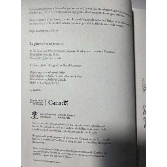 La Pitoune et la Poutine Xavier Cadieux French Book - Picture 2 of 12
